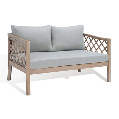 Safavieh - Couture - Fiji Wood Patio Sofa - Brown - Light Grey - CPT1037A veiw 4