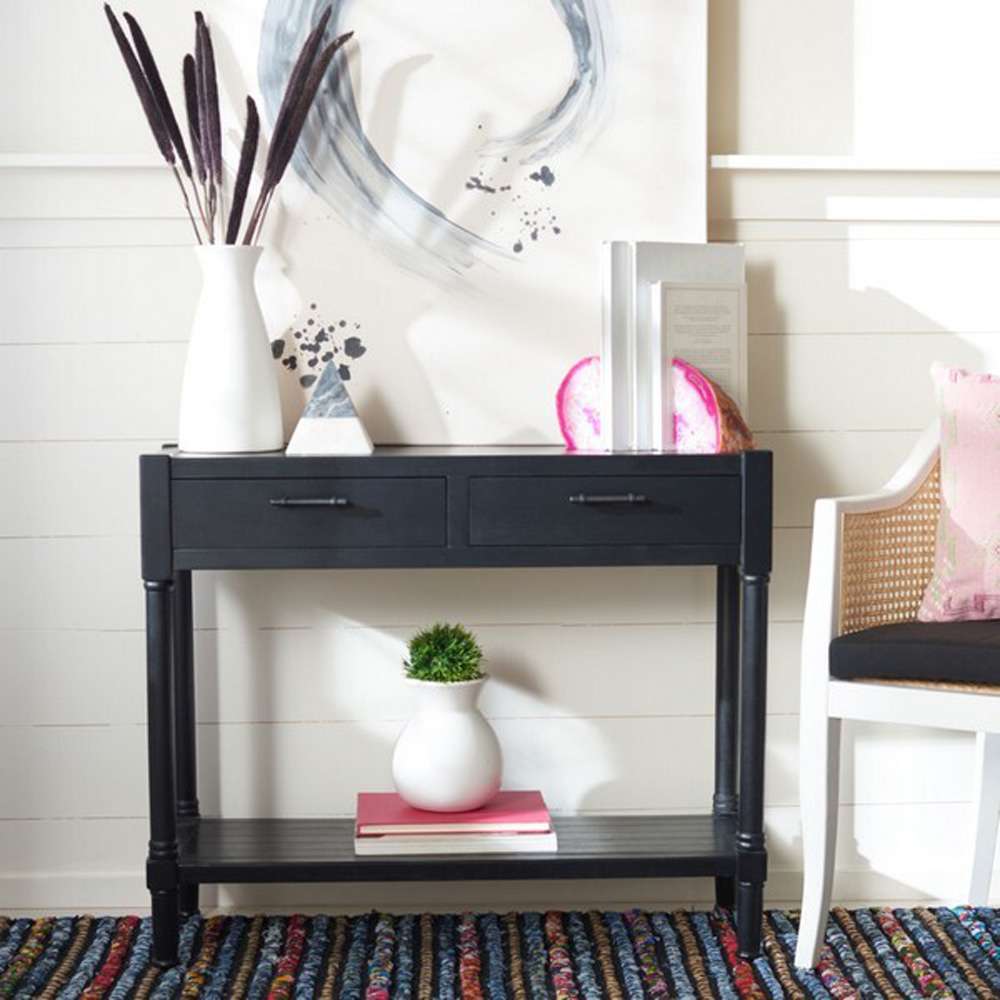 Safavieh - Filbert 2Drw Console Table - Black - CNS5716B veiw 2
