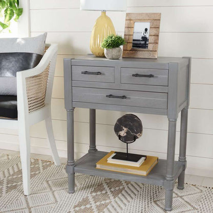 Safavieh - Filbert 3Drw Console Table - White Wash Grey - CNS5717D veiw 2