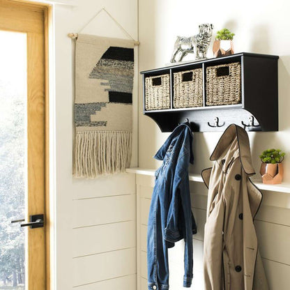 Safavieh - Finley Hanging 3 Basket Wall Rack - Black - HAC5700A veiw 2