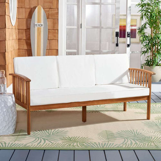 Safavieh - Finnick Outdoor Bench - Natural - Beige - PAT7303A veiw 2
