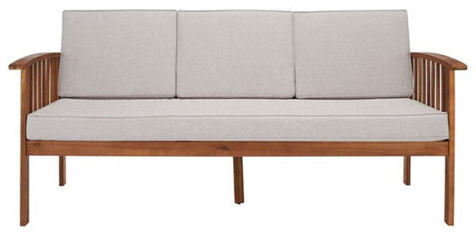 Safavieh - Finnick Outdoor Bench - Natural - Light Grey - PAT7303E veiw 1