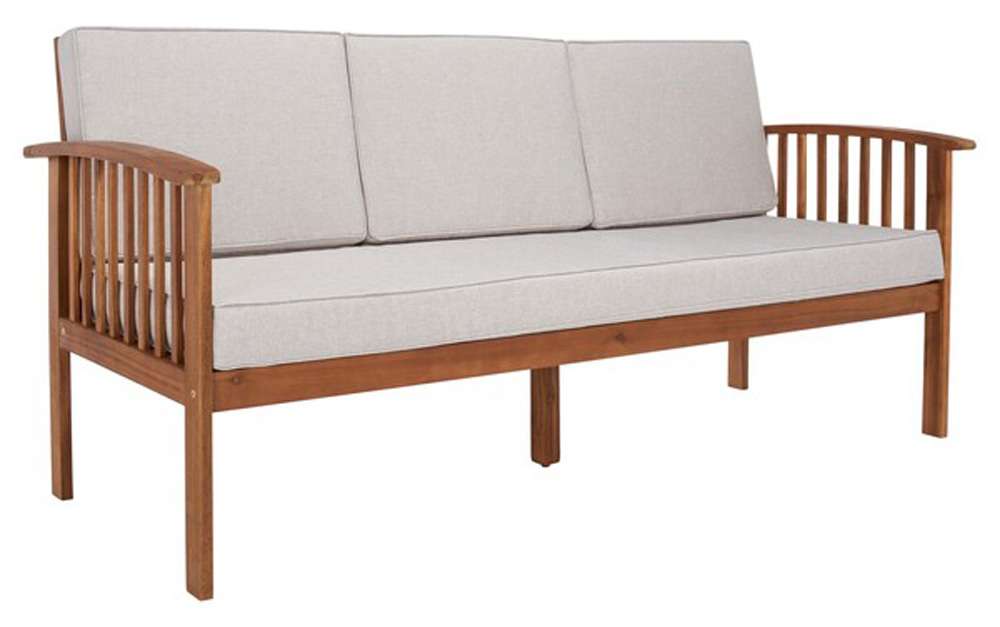 Safavieh - Finnick Outdoor Bench - Natural - Light Grey - PAT7303E veiw 3