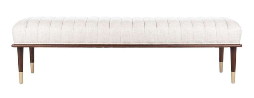 Safavieh - Couture - Flannery Mid-Century Bench - Cream - SFV9017A veiw 1