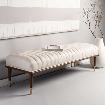 Safavieh - Couture - Flannery Mid-Century Bench - Cream - SFV9017A veiw 2