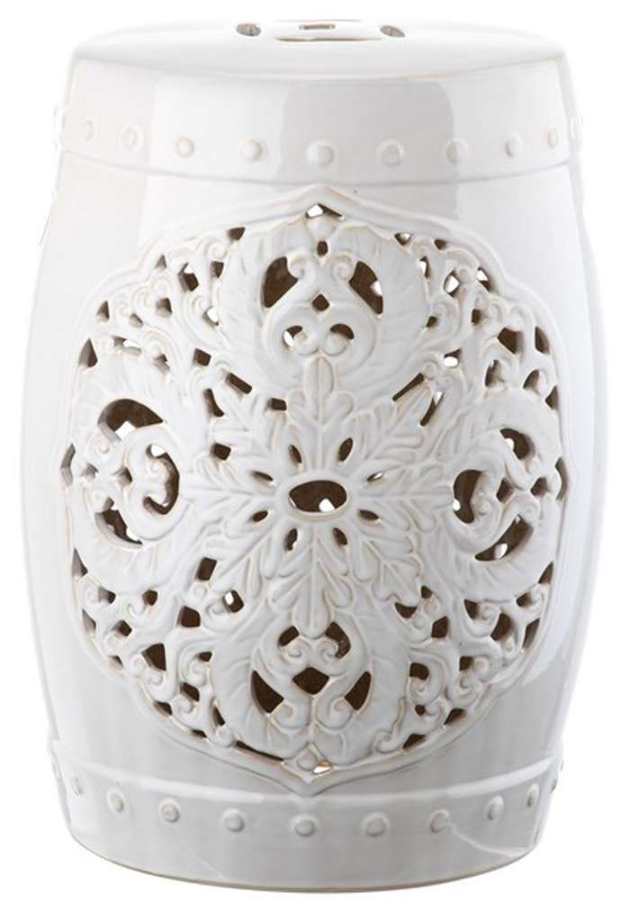 Safavieh - Flora Garden Stool - Antique White - ACS4527A veiw 1