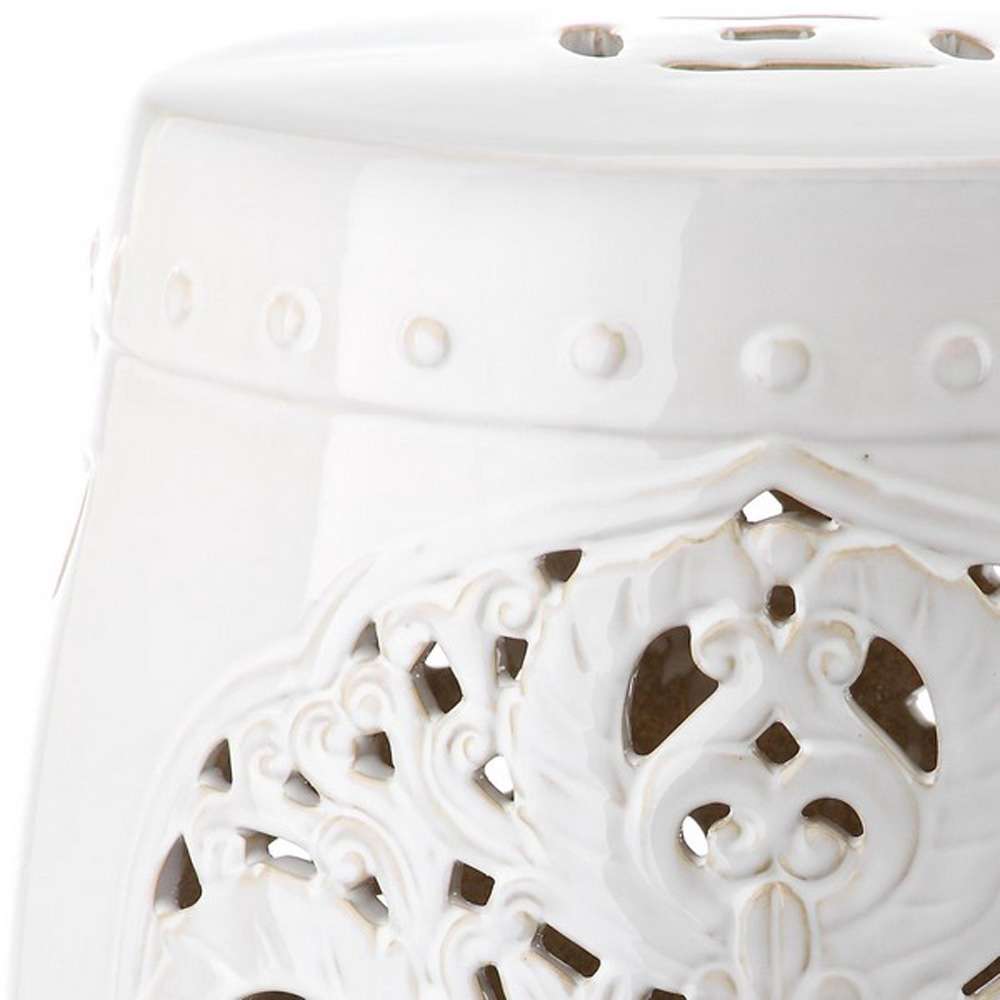 Safavieh - Flora Garden Stool - Antique White - ACS4527A veiw 2