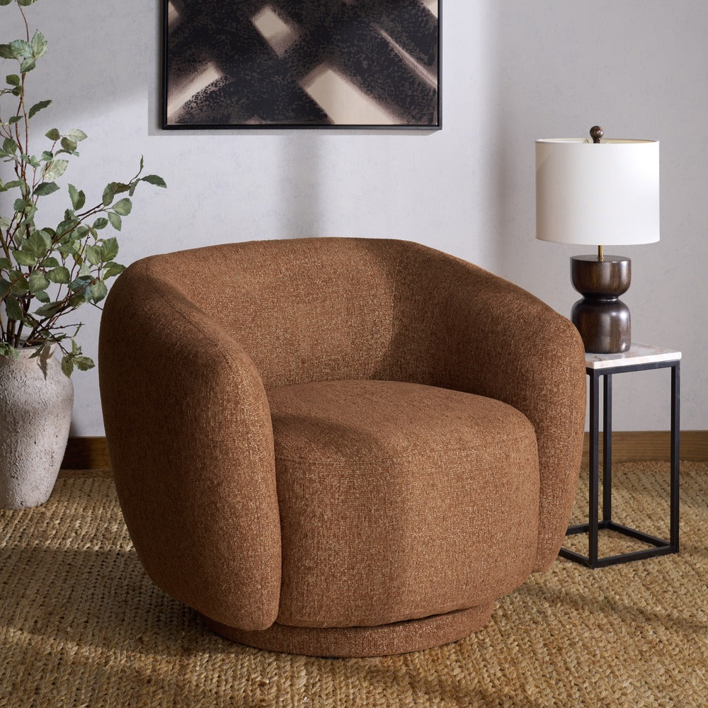 Safavieh - Florentina Swivel Chair / Brown - SFV2406B view 2