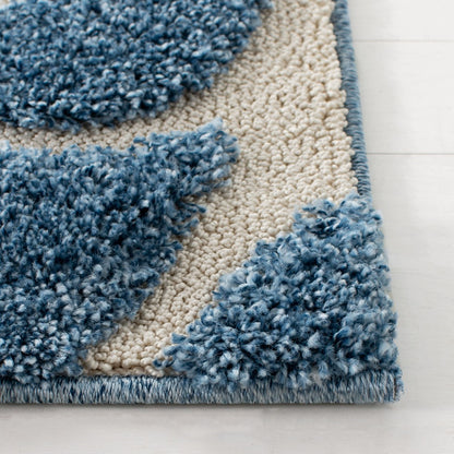 Safavieh - Florida Shag 455-6011 Light Blue Cream - 6" X 8" - SG455-6011-68 view 4