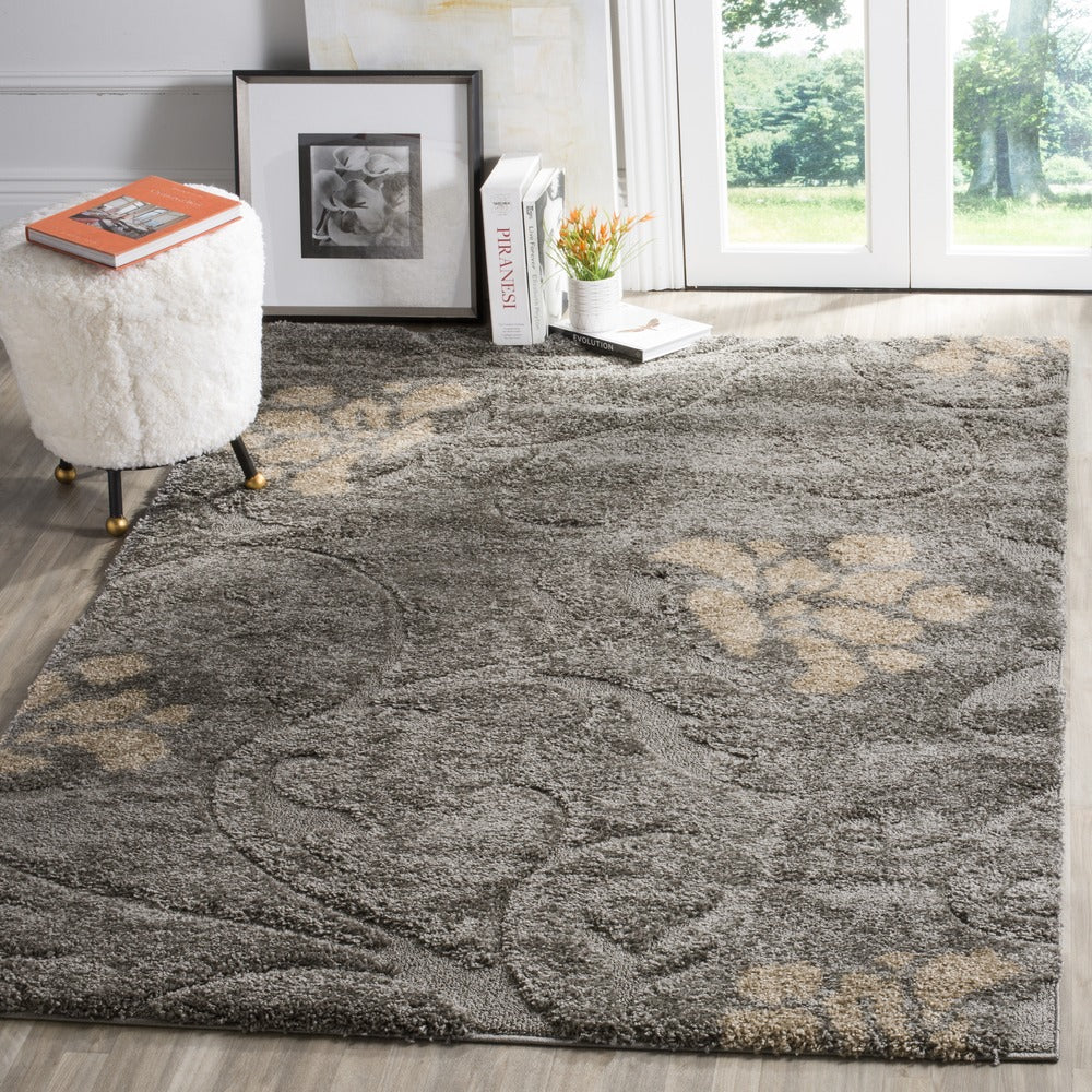 Safavieh - Florida Shag 464-8013 Grey Beige - 9.6" X 13" - SG464-8013-10 view 2