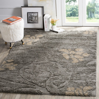 Safavieh - Florida Shag 464-8013 Grey Beige - 9" X 12" - SG464-8013-9 view 2
