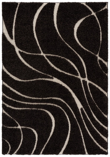 Safavieh - Florida Shag 471-2879 Dark Brown / Cream - 5.3" X 7.6" - SG471-2879-5 view 1