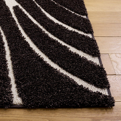 Safavieh - Florida Shag 471-2879 Dark Brown / Cream - 5.3" X 7.6" - SG471-2879-5 view 3