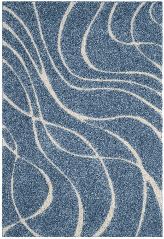 Safavieh - Florida Shag 471-6011 Light Blue Cream - 6