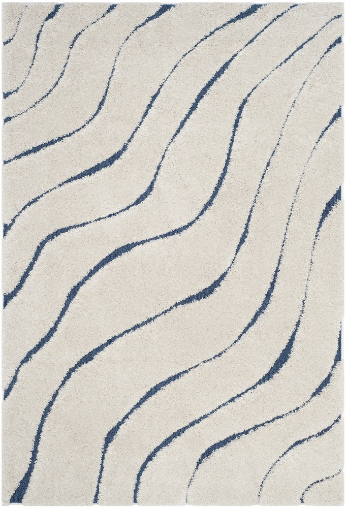 Safavieh - Florida Shag 472-1165 Cream Blue - 6" X 8" - SG472-1165-68 view 1