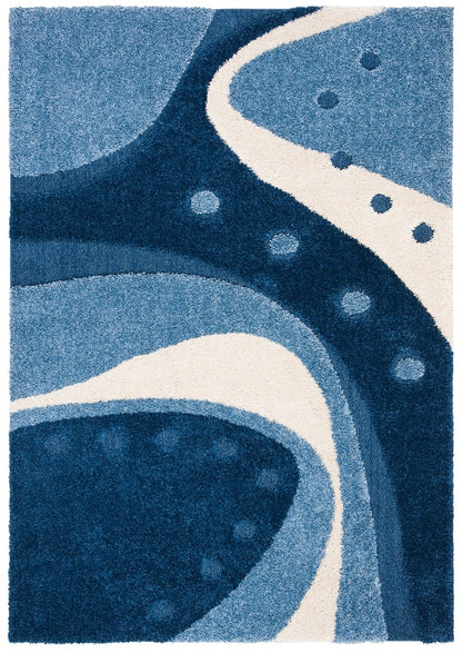 Safavieh - Florida Shag 473-6511 Dark Blue Ivory - 6" X 8" - SG473-6511-68 view 1