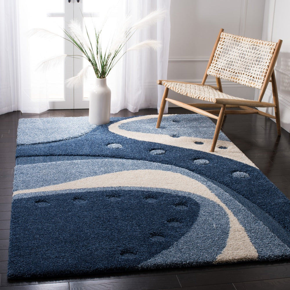 Safavieh - Florida Shag 473-6511 Dark Blue Ivory - 6" X 8" - SG473-6511-68 view 2