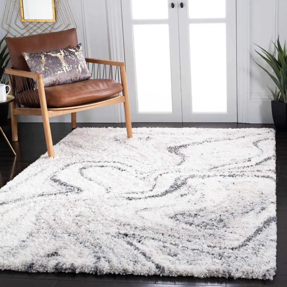 Safavieh - Fontana Shag 848A Ivory / Grey - 6" X 8" - FNT848A-68 view 2