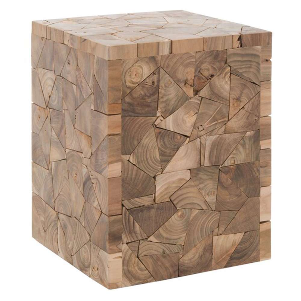 Safavieh - Forbes Square Stool - Medium Oak - FOX1007A veiw 3