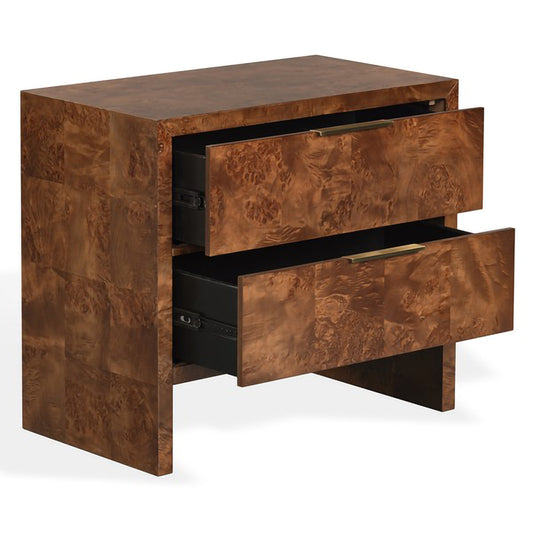 Safavieh - Francene Burl Wood Nightstand / Walnut Burl - SFV2228A view 2