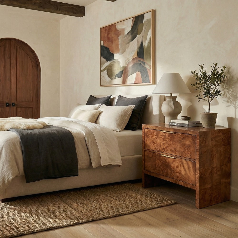 Safavieh - Francene Burl Wood Nightstand / Walnut Burl - SFV2228A view 5
