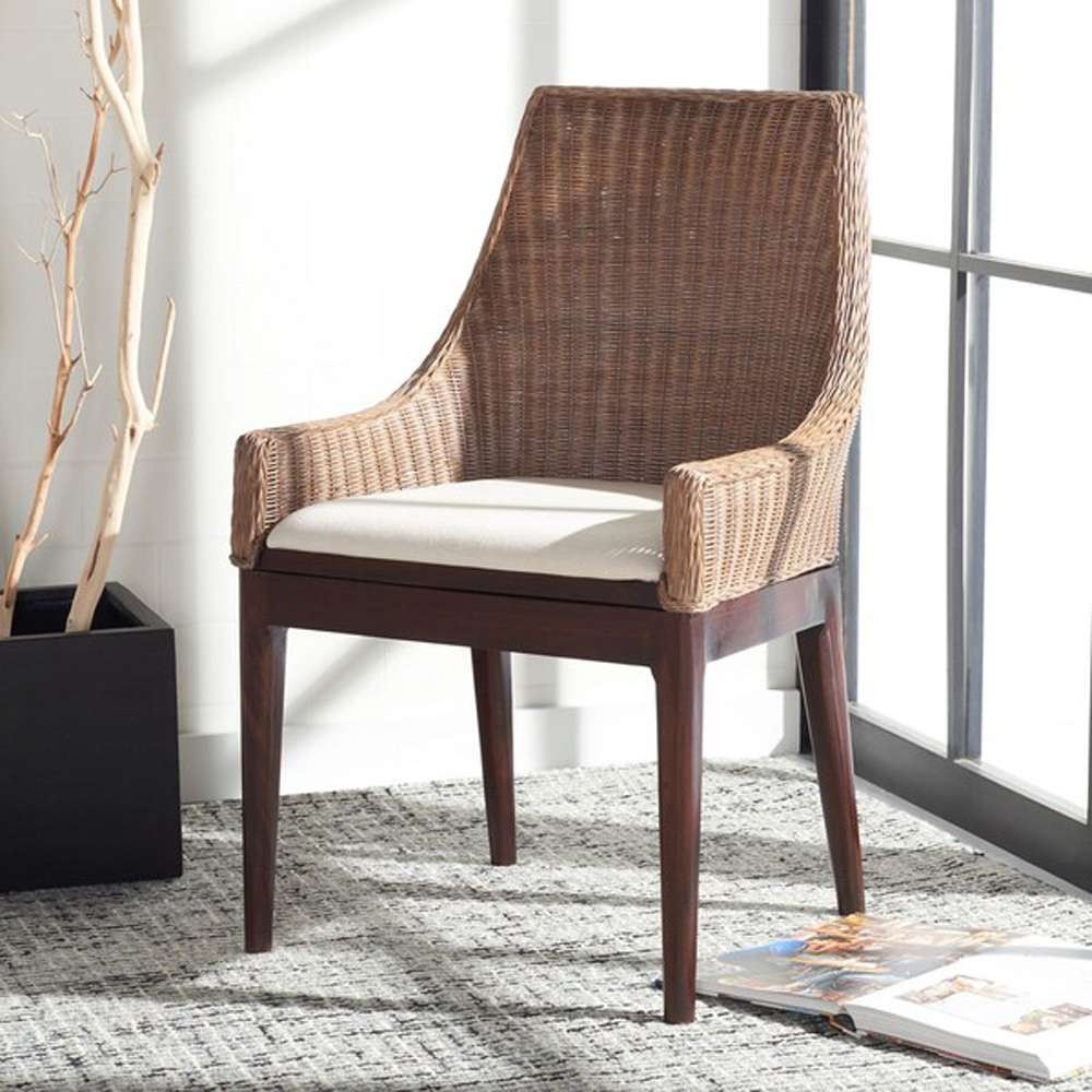 Safavieh - Franco Sloping Chair - Brown&Natural - White - SEA4000B veiw 2