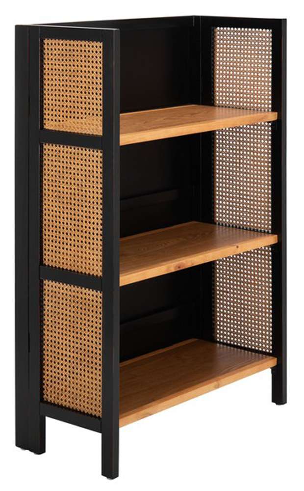 Safavieh - Franz 3 Shelf Open Top Etagere - Black - Natural - ETG2105A veiw 3
