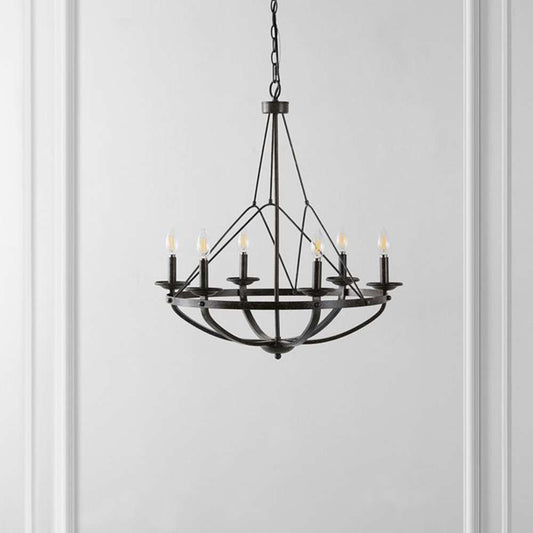 Safavieh - Fraser 6Lt 26in Chandelier - Silver - Black - CHA4049A veiw 1