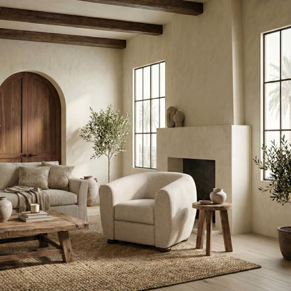 Safavieh - Freddy Barrel Back Accent Chair / Taupe - SFV5151A view 2