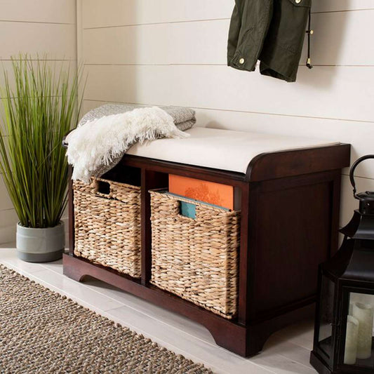 Safavieh - Freddy Storage Bench - Cherry - AMH5736E veiw 2