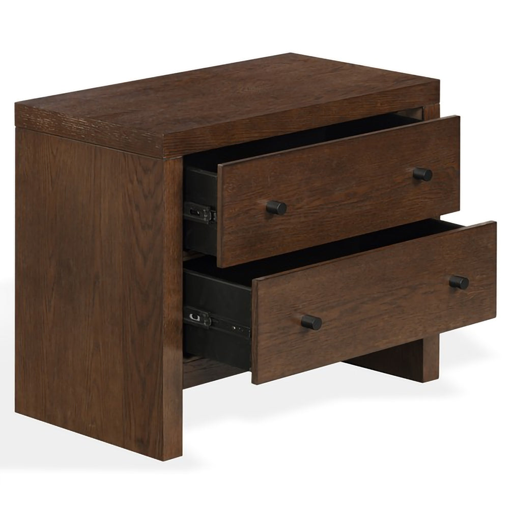 Safavieh - Frederick 2 Drawer Wood Nightstand / Dark Walnut - SFV2229A view 2