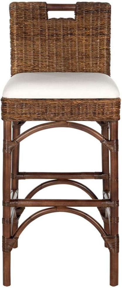 Safavieh - Fremont Barstool - White - Brown - FOX6532C veiw 1