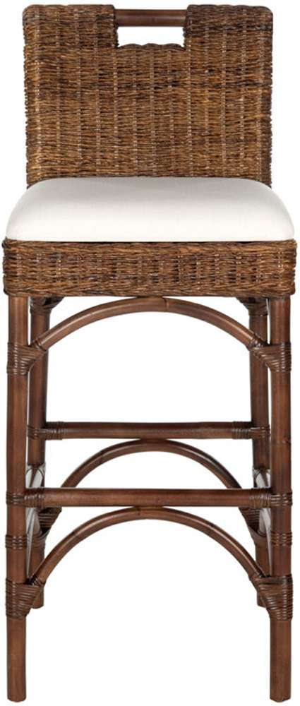 Safavieh - Fremont Barstool - White - Brown - FOX6532C veiw 1