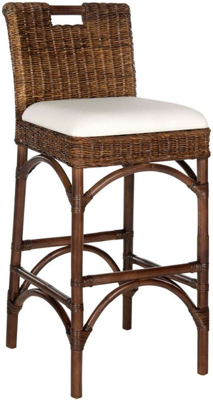 Safavieh - Fremont Barstool - White - Brown - FOX6532C veiw 3