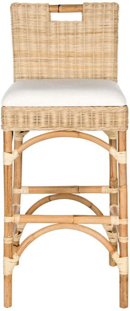 Safavieh - Fremont Barstool - White - Natural - FOX6532A veiw 1