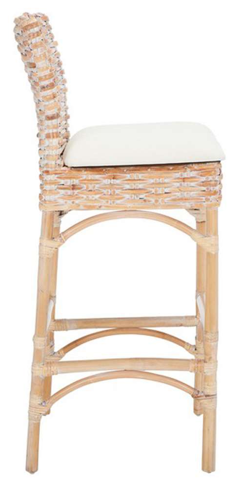 Safavieh - Fremont Barstool - White - White Washed - FOX6532D veiw 4