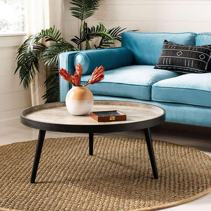 Safavieh - Fritz Tray Top Coffee Table - Light Grey - Black - COF4204B veiw 2