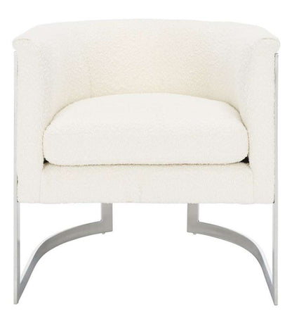 Safavieh - Couture - Gabby Barrel Back Accent Chair - Ivory - Silver - SFV5039A veiw 1
