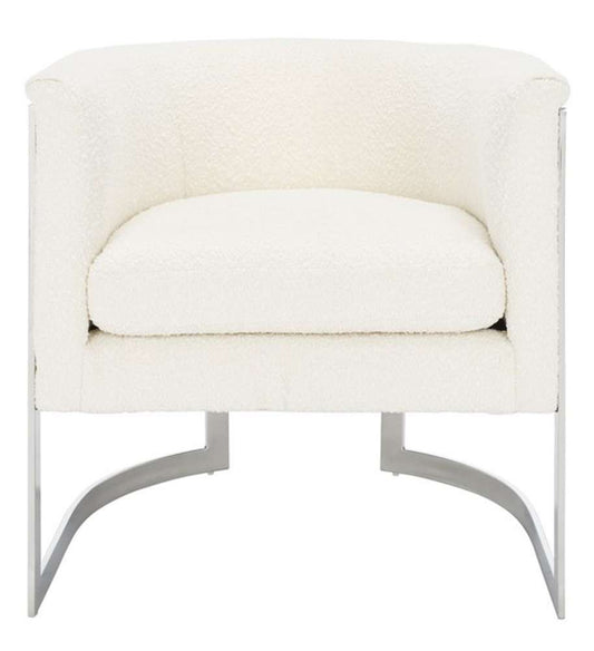 Safavieh - Couture - Gabby Barrel Back Accent Chair - Ivory - Silver - SFV5039A veiw 1