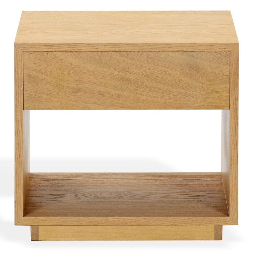 Safavieh - Gabribecca Wood 1 Drawer Nightstand / Greige Oak / Brass - SFV4278A view 4