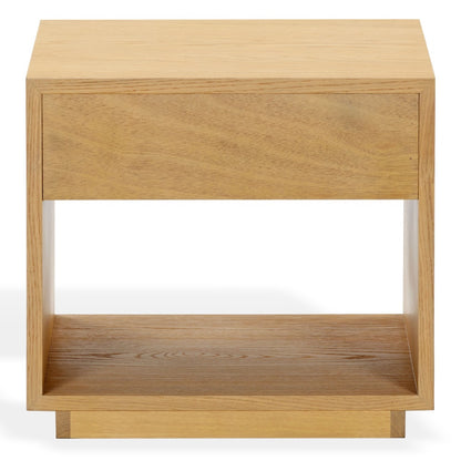 Safavieh - Gabribecca Wood 1 Drawer Nightstand / Greige Oak / Brass - SFV4278A view 4
