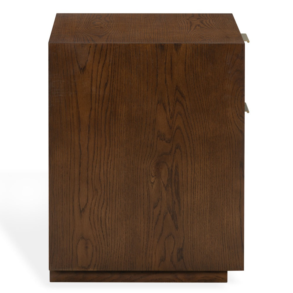 Safavieh - Gabribecca Wood 2 Drawer Nightstand / Walnut / Brass - SFV4279B view 4