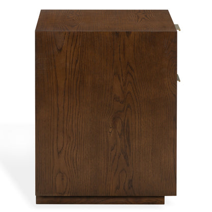 Safavieh - Gabribecca Wood 2 Drawer Nightstand / Walnut / Brass - SFV4279B view 4