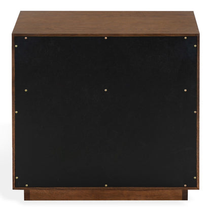 Safavieh - Gabribecca Wood 2 Drawer Nightstand / Walnut / Brass - SFV4279B view 5