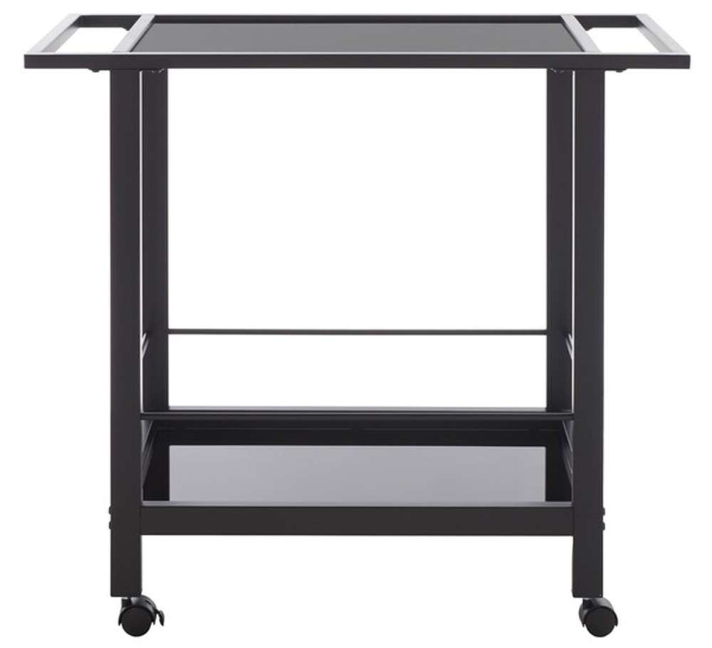 Safavieh - Gaelle 2 Tier Bar Cart W Handl - Matte Black - Black - BCT8009A veiw 1