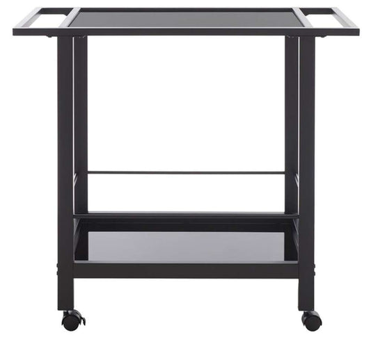 Safavieh - Gaelle 2 Tier Bar Cart W Handl - Matte Black - Black - BCT8009A veiw 1