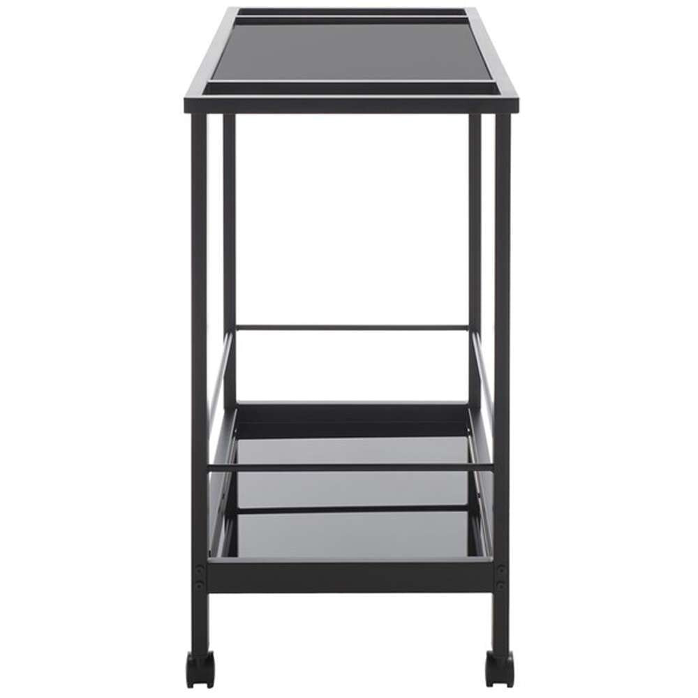 Safavieh - Gaelle 2 Tier Bar Cart W Handl - Matte Black - Black - BCT8009A veiw 3