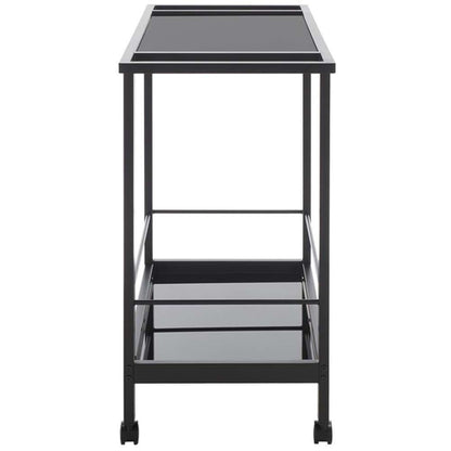 Safavieh - Gaelle 2 Tier Bar Cart W Handl - Matte Black - Black - BCT8009A veiw 3