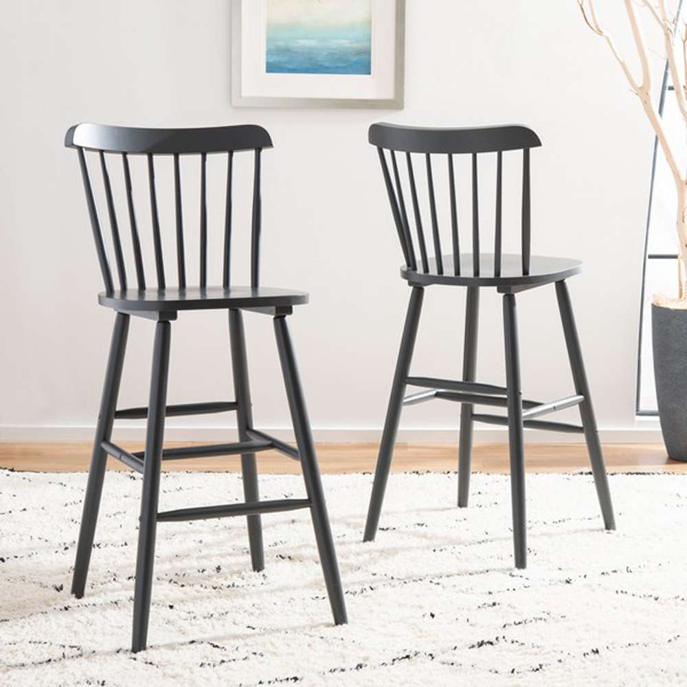 Safavieh - Galena Bar Stool - Grey  (Set of 2) - BST8502D-SET2 veiw 2
