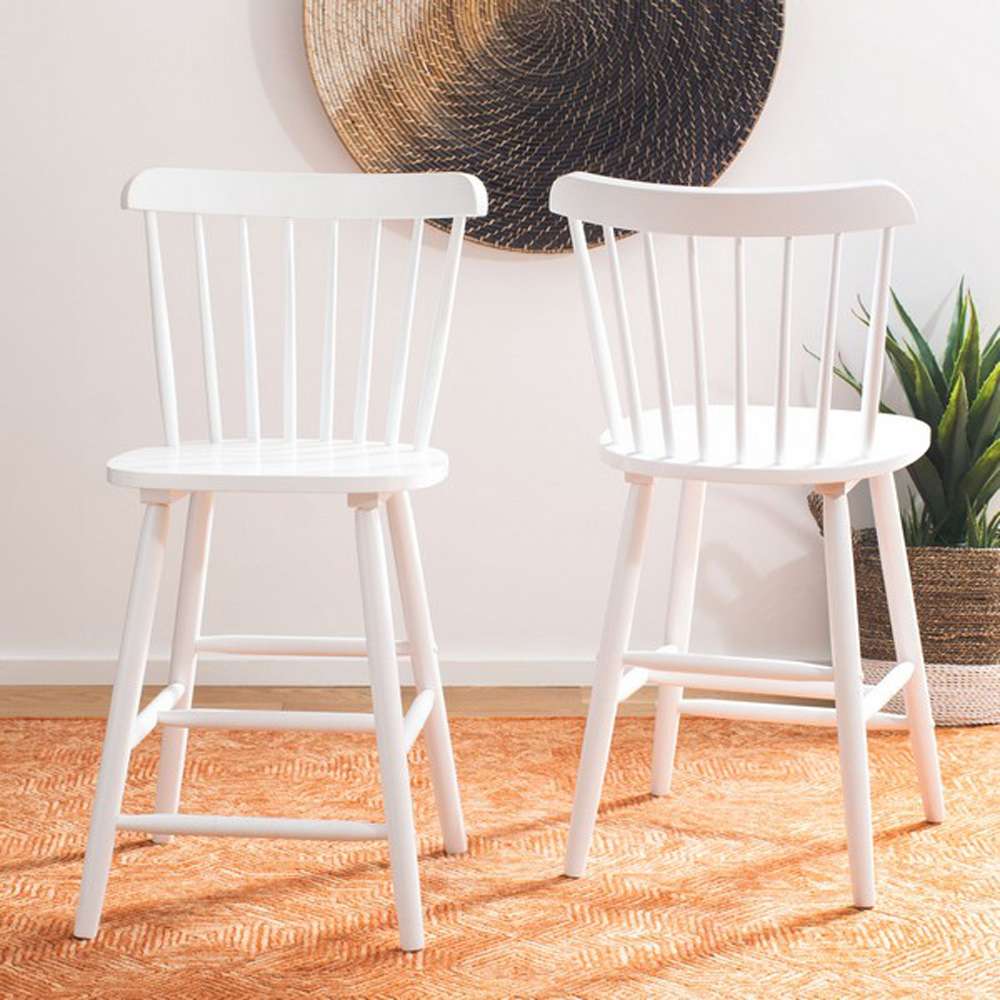 Safavieh - Galena Counter Stool - White  (Set of 2) - BST8503A-SET2 veiw 2